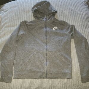 Nike Heather Gray Full-Zip Hoodie